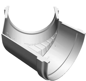 Водосточные системы Водосточные системы Docke Standart Угловой элемент 135° DOCKE Standard Пломбир
