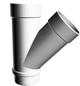 Водосточные системы Водосточные системы Docke Lux Тройник 45° DOCKE Lux Пломбир