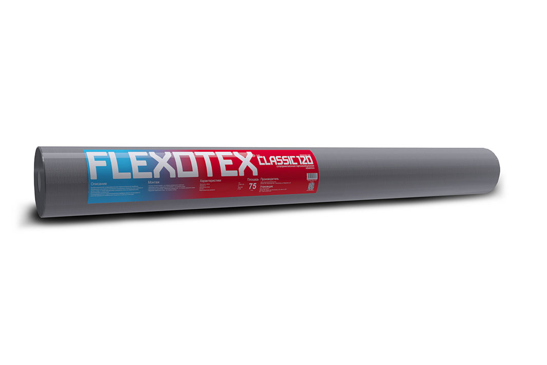 Подкровельные пленки и мембраны Подкровельные пленки и мембраны FLEXOTEX Супердиффузионная гидроизоляционная мембрана (90 г м/2) Flexotex Classic 90