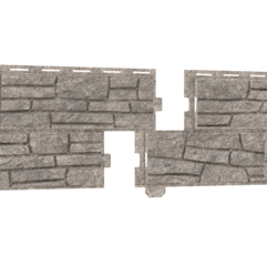 Цокольный сайдинг (Фасадные панели) Фасадная панель Ю-пласт Stone House Фасадная панель Стоун Хаус сланец светло-серый