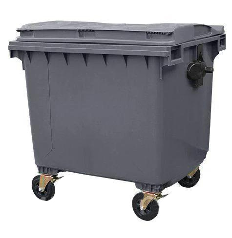 Мусорные контейнеры Пластиковые контейнеры для мусора с крышкой 1100 л Пластиковый контейнер с крышкой 1100 л. серый