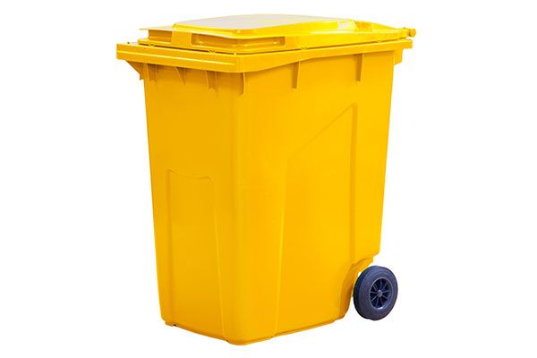 Мусорные контейнеры Пластиковые баки для мусора с крышкой 360 л Пластиковый бак с крышкой 360 л. желтый
